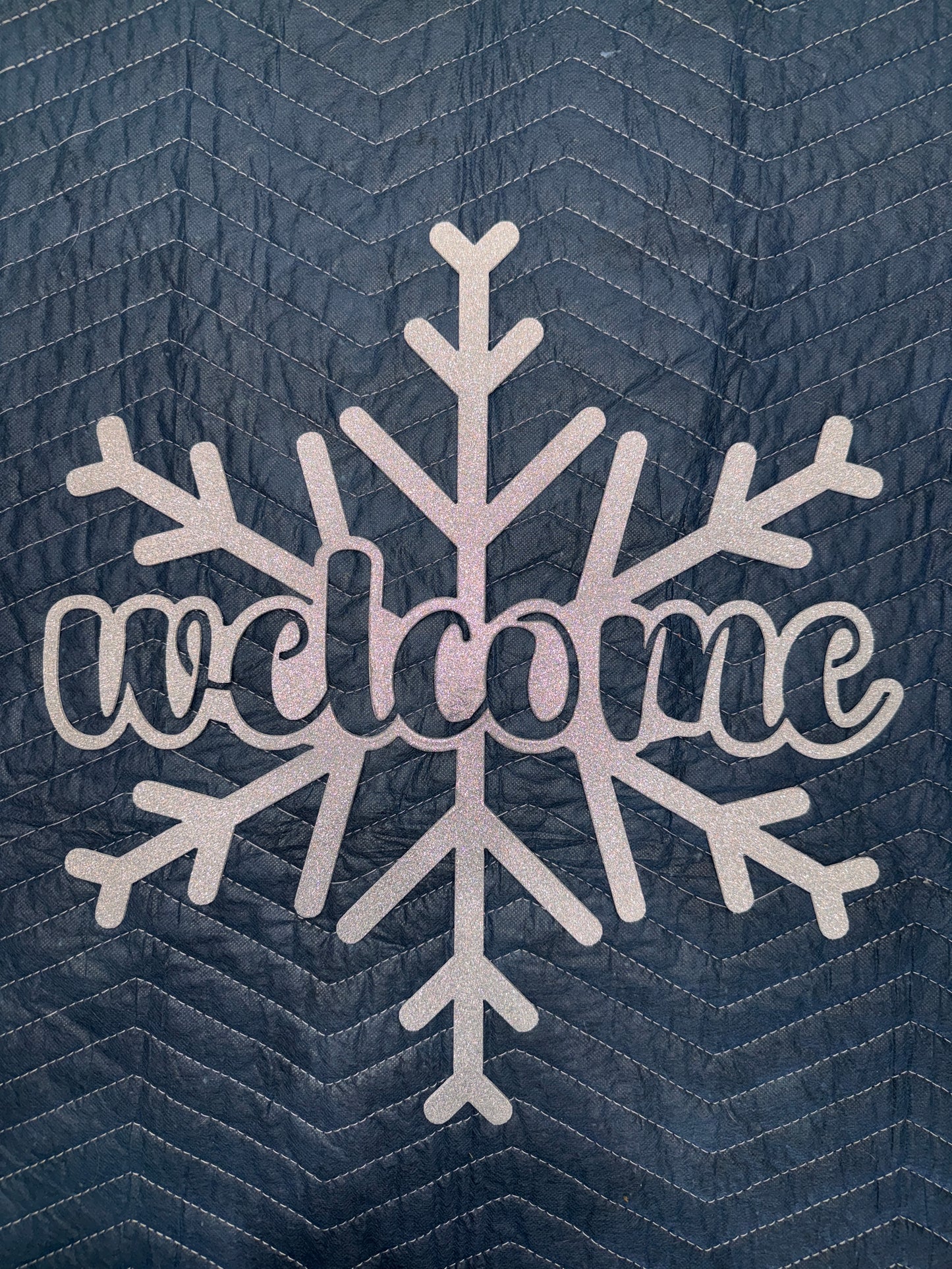 welcome sign snowflake