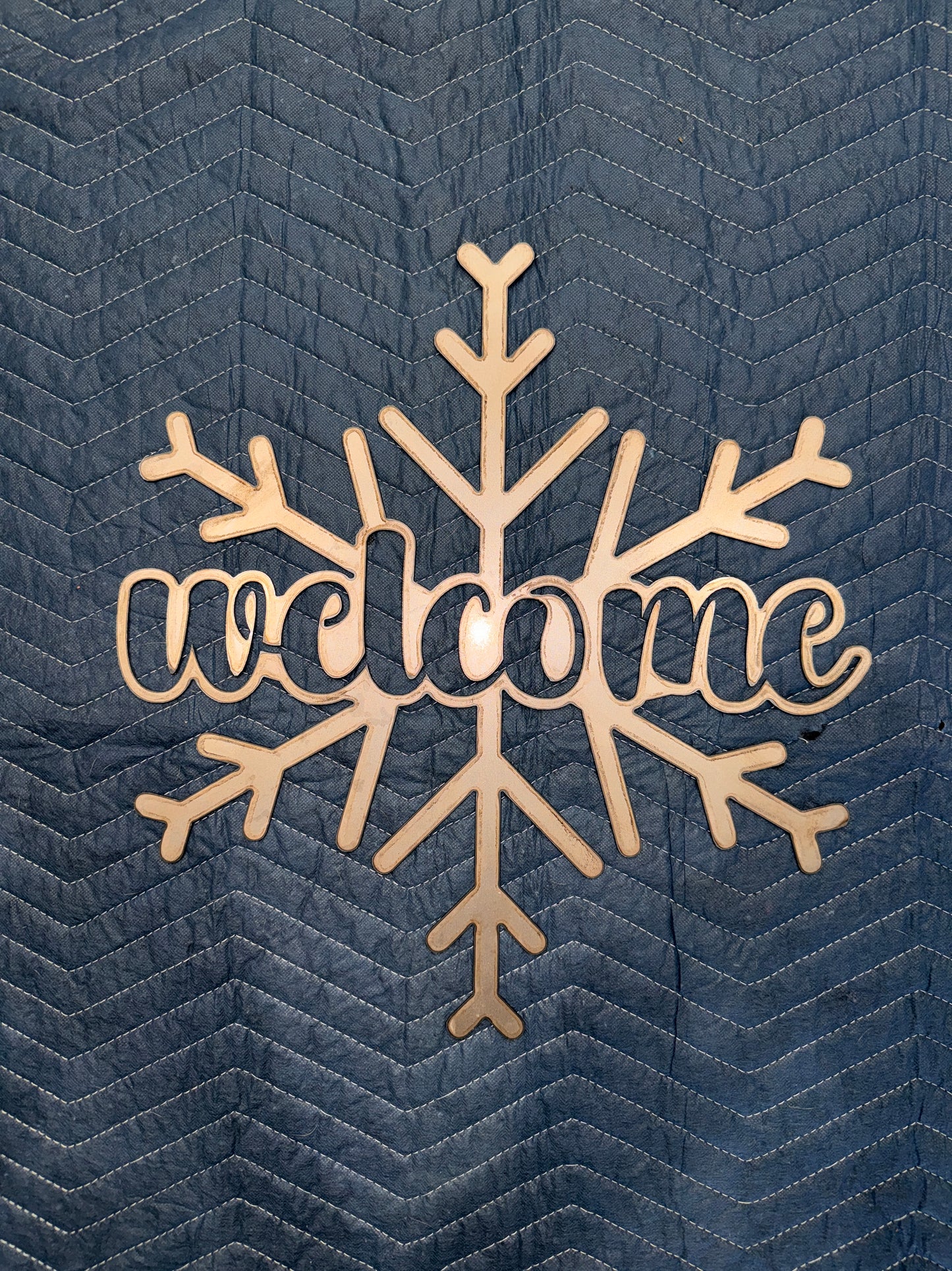 welcome sign snowflake